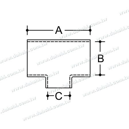 आयाम: स्टेनलेस स्टील गोल ट्यूब आंतरिक टी कनेक्टर