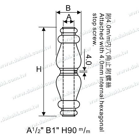 Dimension : Tube décoratif de sertissage court pour accessoire de tube rond de 12 mm