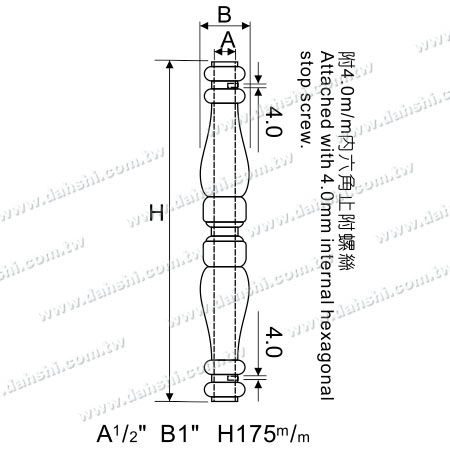 Dimension : Tube décoratif de sertissage long pour accessoire de tube rond de 12 mm