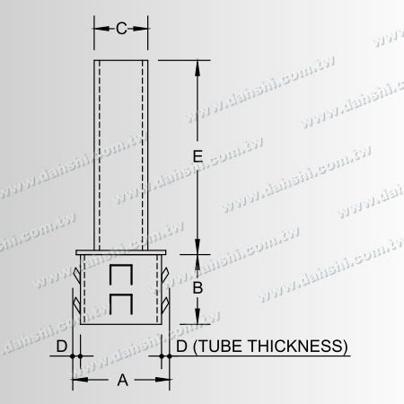 Размер: Нержавеющая сталь Круглая труба Перпендикулярный столбик поручня Соединитель редуктор плоский - Дизайн с выходной пружиной - Без сварки / подходит для клея
