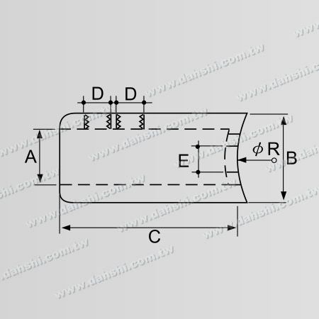 Dimensione: Connettore in acciaio inossidabile per tubo e barra