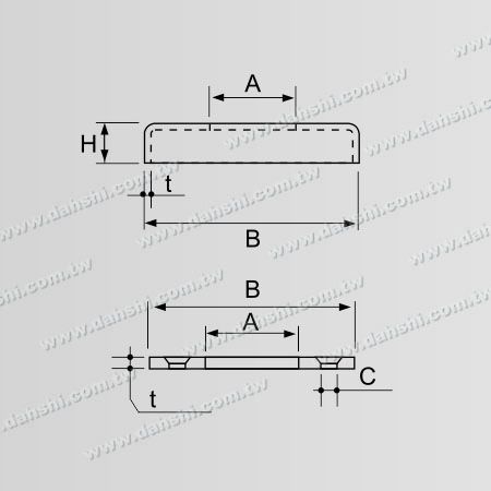 Размер: Круглая крышка/пластина поручня из нержавеющей стали для круглой трубы - 3 отверстия для винтов