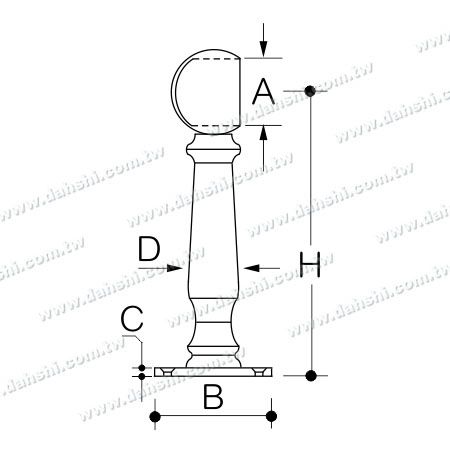 आयाम: बार के लिए स्टेनलेस स्टील फुटरेस्ट