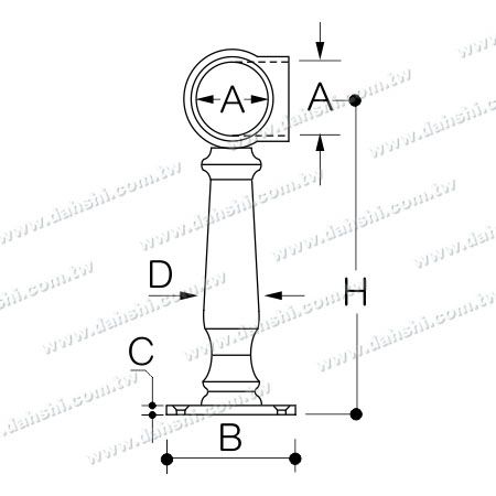 आयाम: बार के लिए स्टेनलेस स्टील फुटरेस्ट