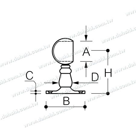आयाम: बार के लिए स्टेनलेस स्टील फुटरेस्ट