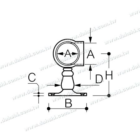 आयाम: बार के लिए स्टेनलेस स्टील फुटरेस्ट