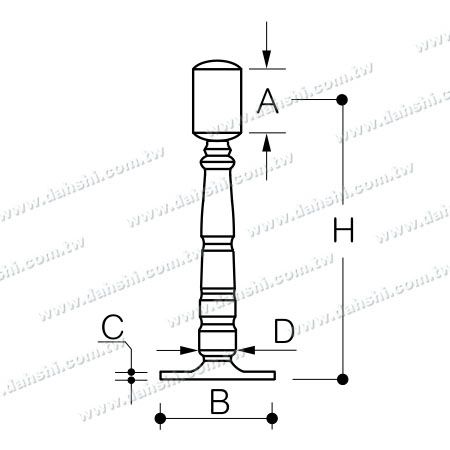 आयाम: बार के लिए स्टेनलेस स्टील फुटरेस्ट