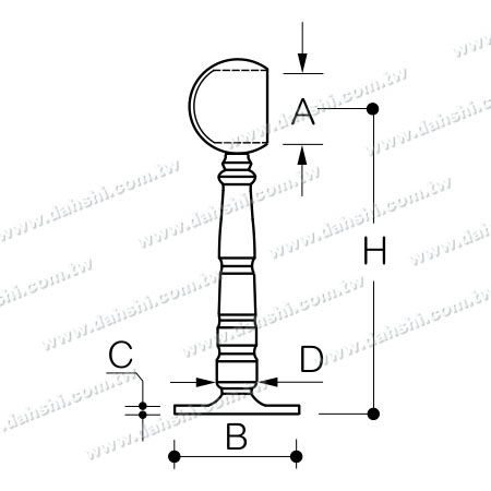 आयाम: बार के लिए स्टेनलेस स्टील फुटरेस्ट