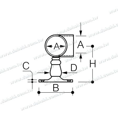 आयाम: बार के लिए स्टेनलेस स्टील फुटरेस्ट