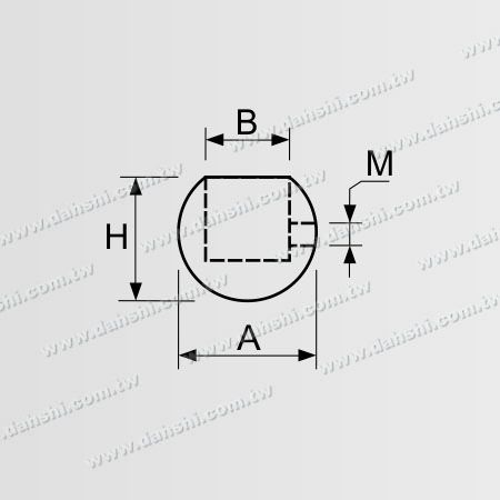 Abmessung: Edelstahl-Rundrohr/Stab Kugelförmige massiver Endkappe