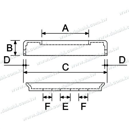 Abmessung: Edelstahl-Quadratpfosten 2 Stück Basis - Schraube unsichtbar