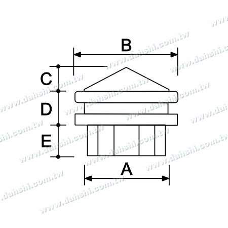 Boyut: Paslanmaz Çelik Kare Boru Kule Üstü Gönderi Son Kapağı - 2 Katmanlı