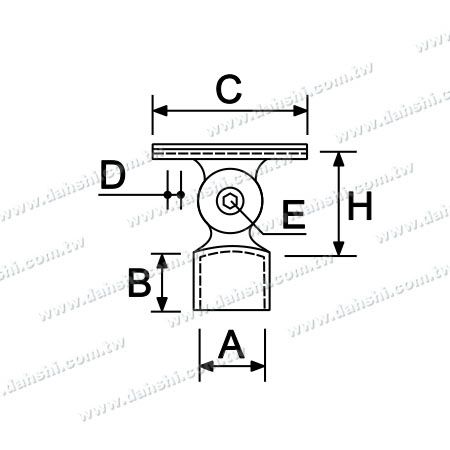 Abmessung: Edelstahl-Rundrohr-Handlauf senkrechter Pfosten verstellbarer Verbindungsstützpunkt mit gerundeter äußerer Passform für 19mm Verwendung