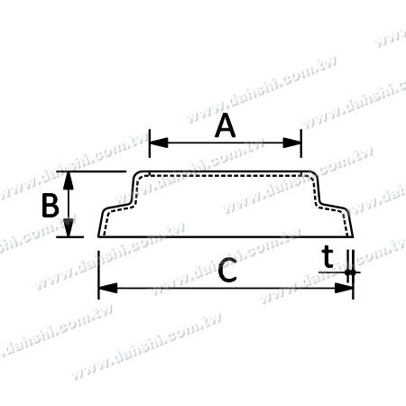 ابعاد: پایه گرد استیل ضد زنگ