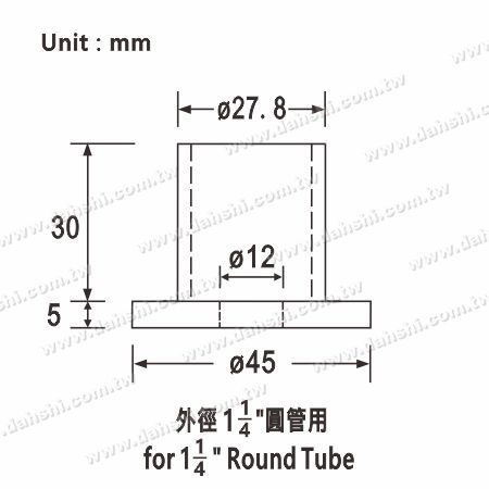 الأبعاد: ل 1 1/4